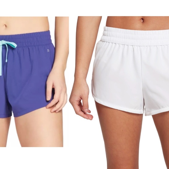 2 pair Size Small athletic shorts, NEW, Blue and White - Picture 2 of 8